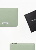 PRADA Beauty Limited Edition Mint Green Pouch 21x16cm
