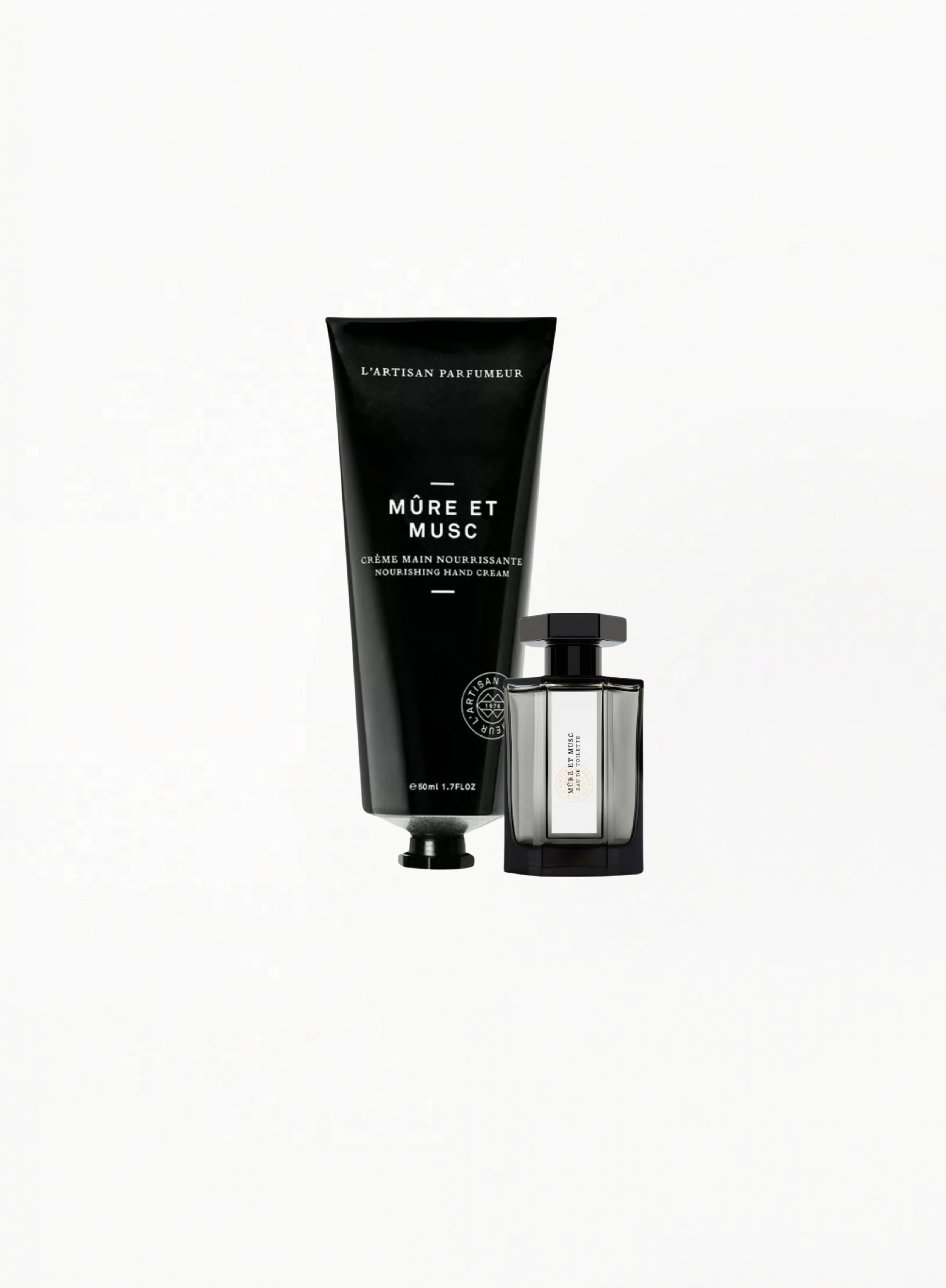 L’Artisan Parfumeur – Mûre et Musc ხელის კრემი 15მლ და Mûre et Musc – Eau de Toilette 5მლ 