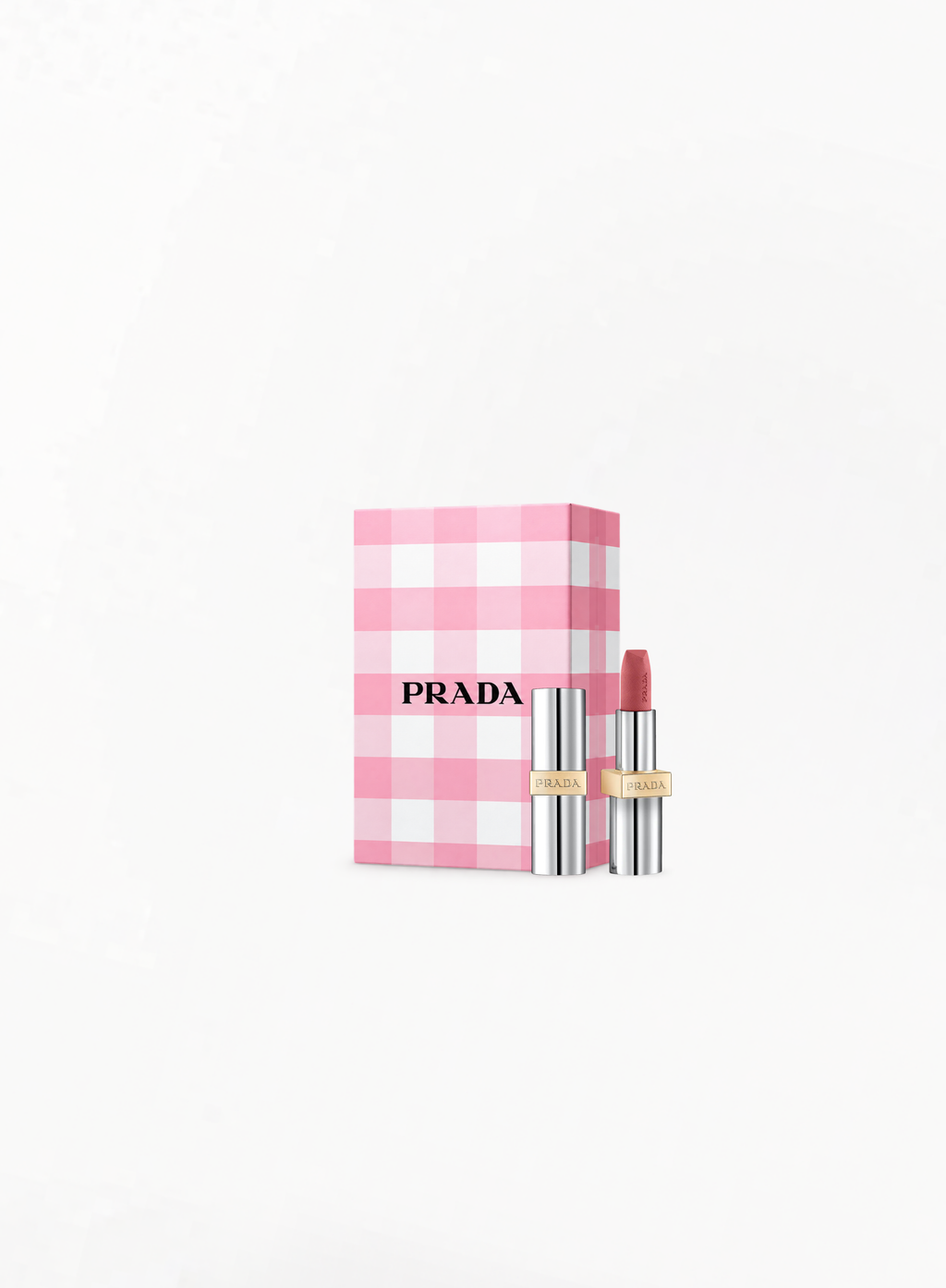 PRADA Monochrome Hyper Matte ტუჩსაცხი P58 ლიმიტირებული სასაჩუქრე ყუთით