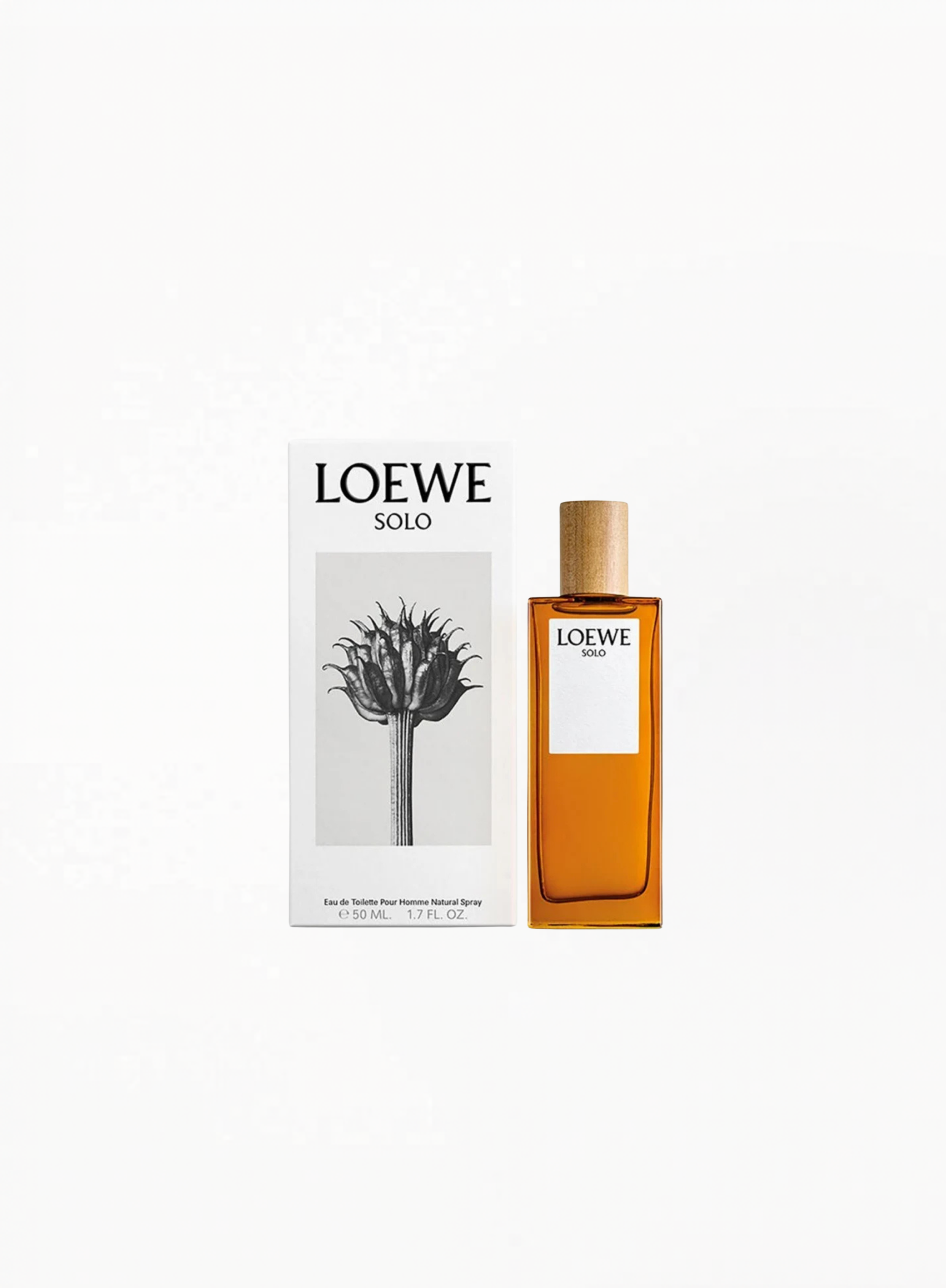LOEWE Solo Eau de Toilette 50ml with refined signature fragrance packaging, available at Exquisite.