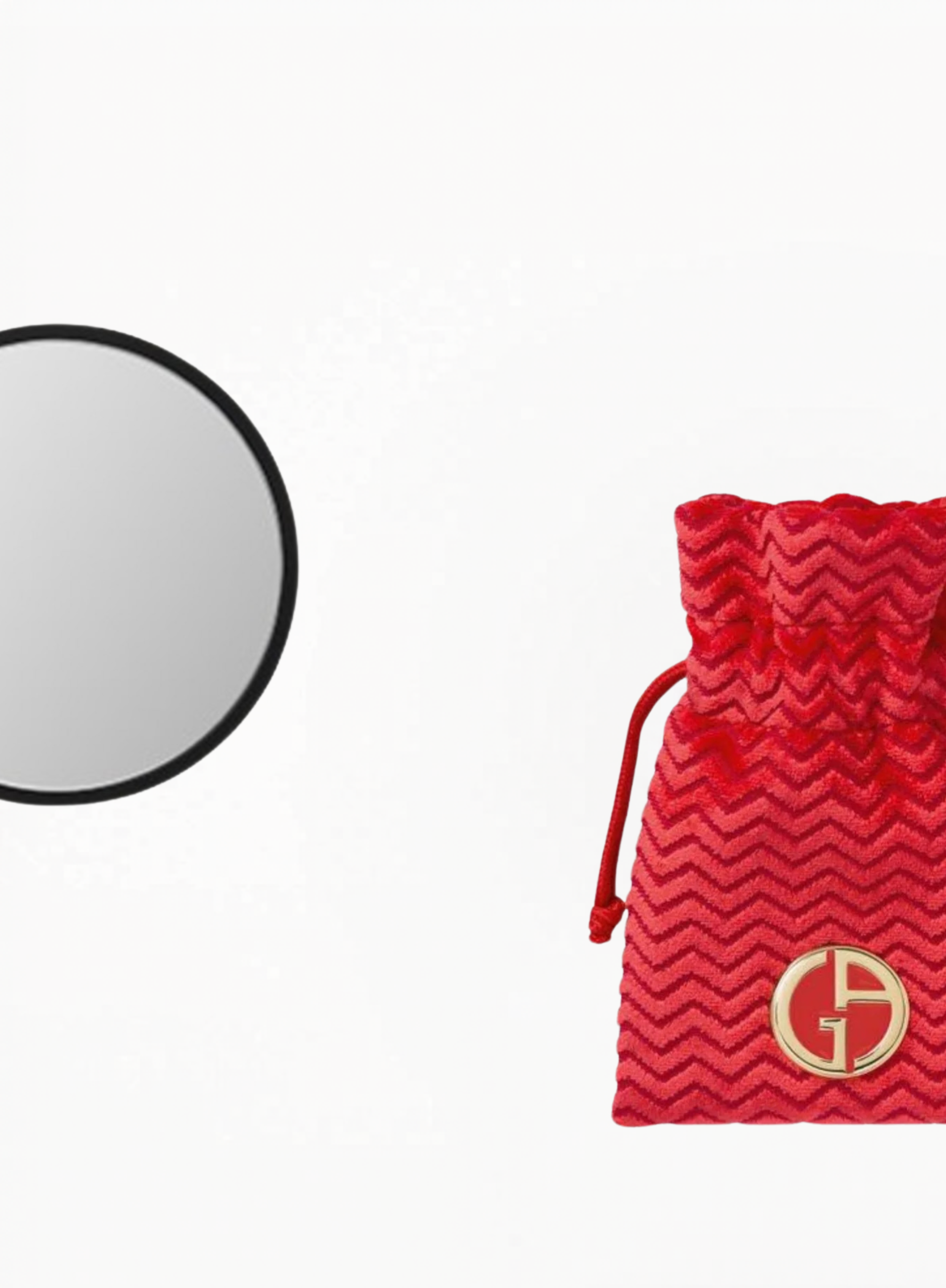 GIORGIO ARMANI Limited Edition Fan Red Mirror And Case Limited Edition