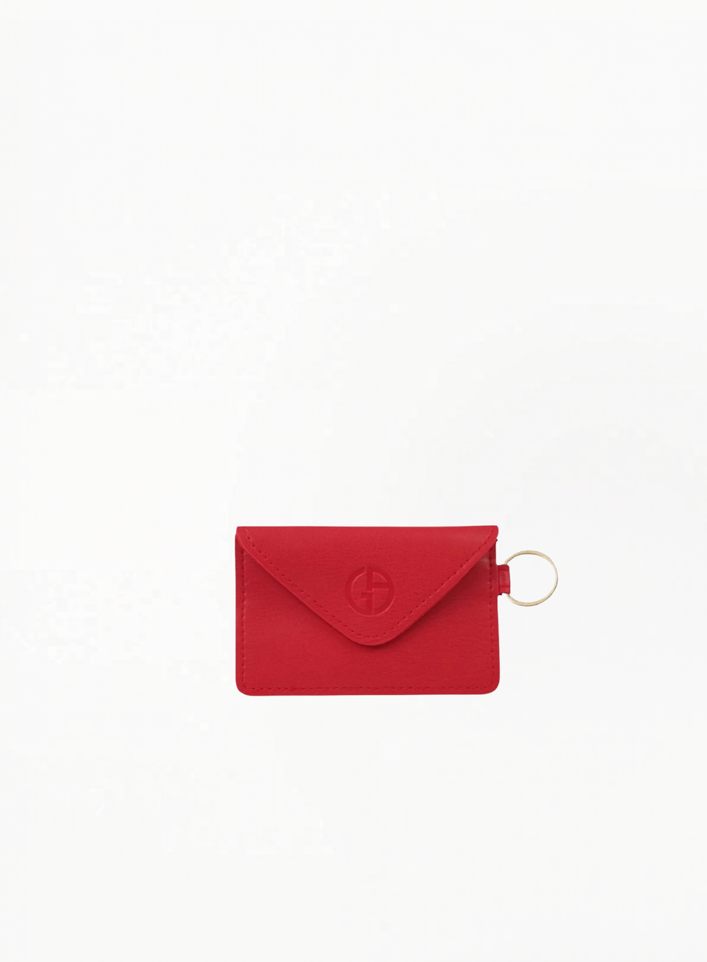 GIORGIO ARMANI luxury card holder with minimalist compact design on white background – available at Exquisite.