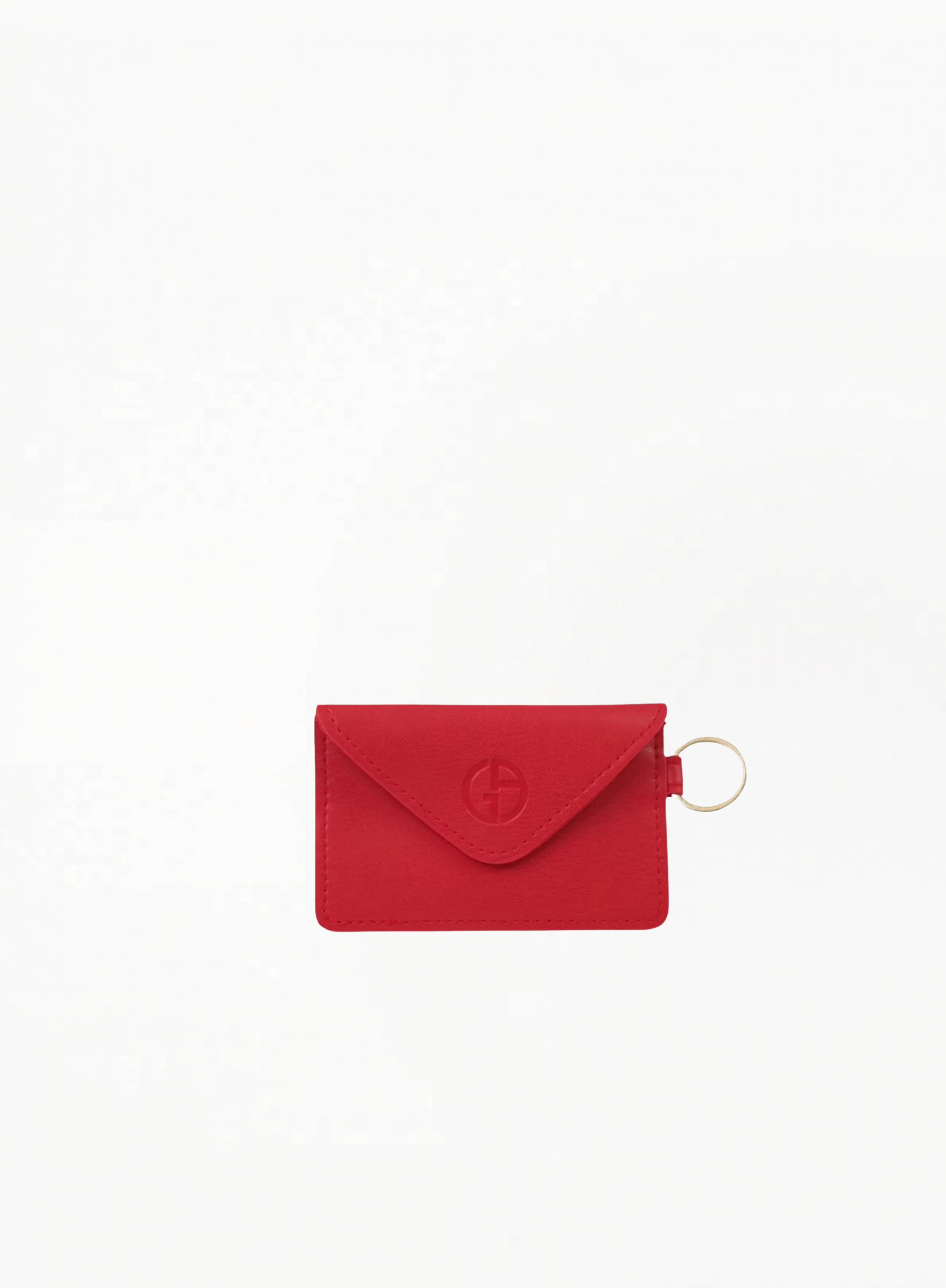 GIORGIO ARMANI luxury card holder with minimalist compact design on white background – available at Exquisite.