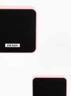 PRADA Ultra Rare Cosmetic Bag Black And Pink 15x16cm