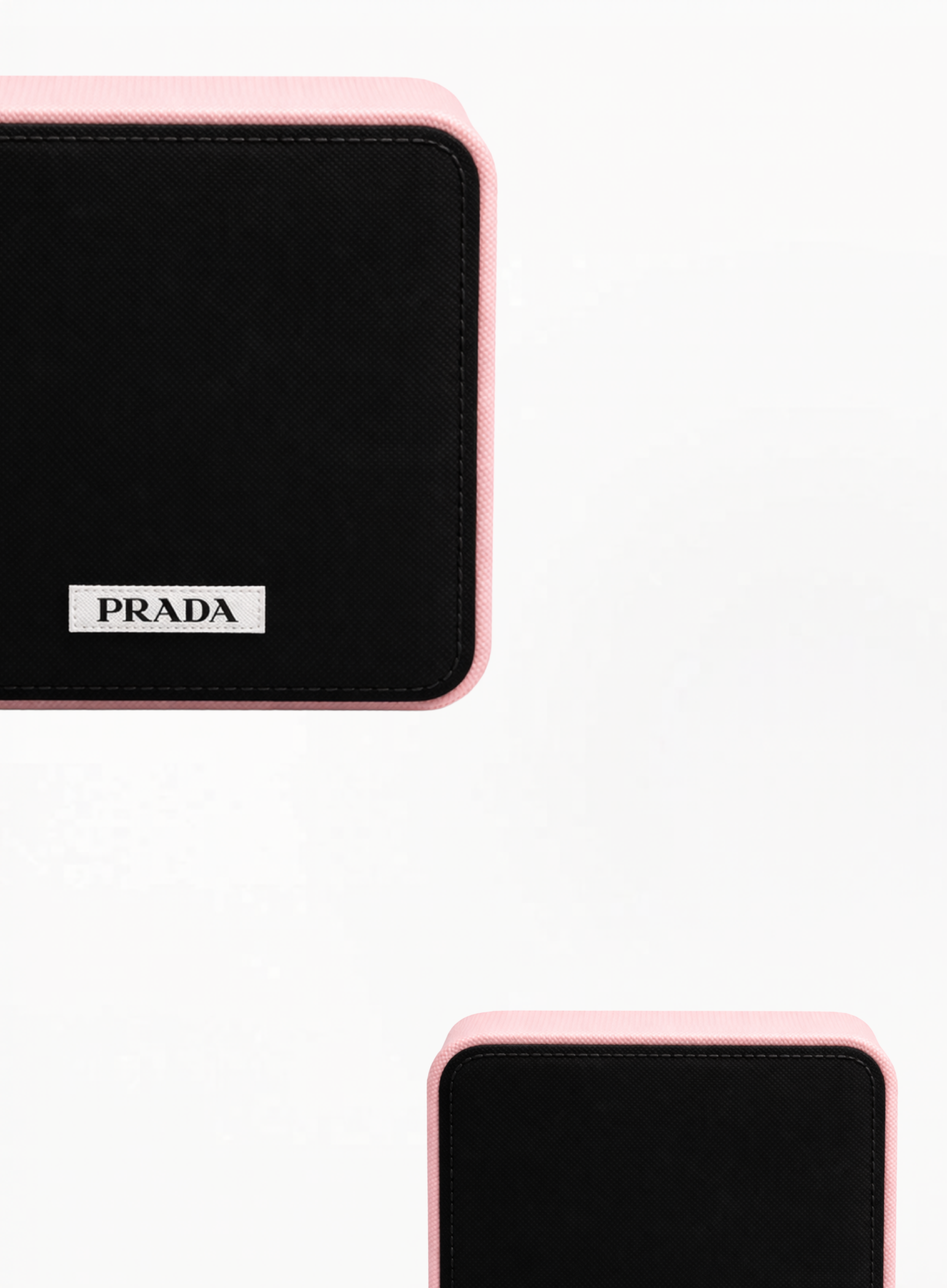 Prada-ის ულტრა იშვიათი კოსმეტიკური ჩანთა – შავი & ვარდისფერი