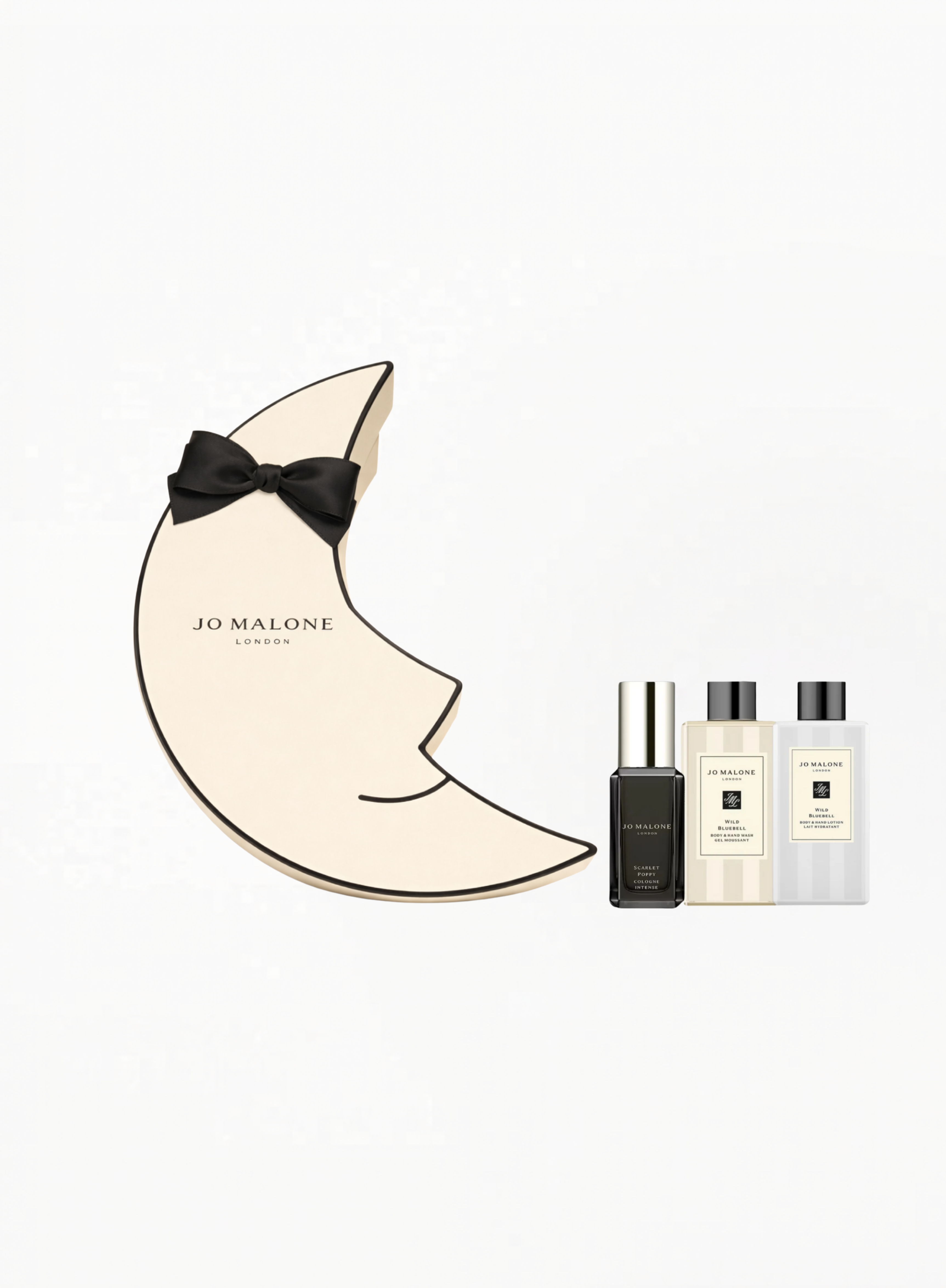 Jo Malone Gift Set – Scarlet Poppy 9ML / Wild Bluebell Body Cream & Body Wash 75ML