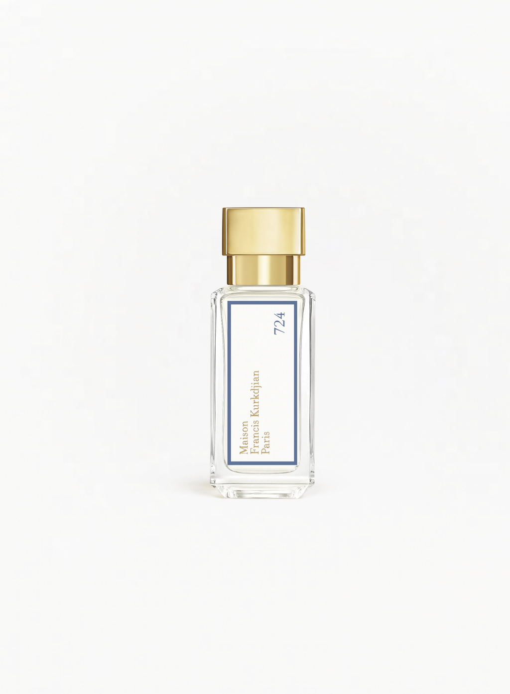 MAISON FRANCIS KURKDJIAN 724 Eau de Parfum 35ml bottle with a gold cap and white label on a white background.