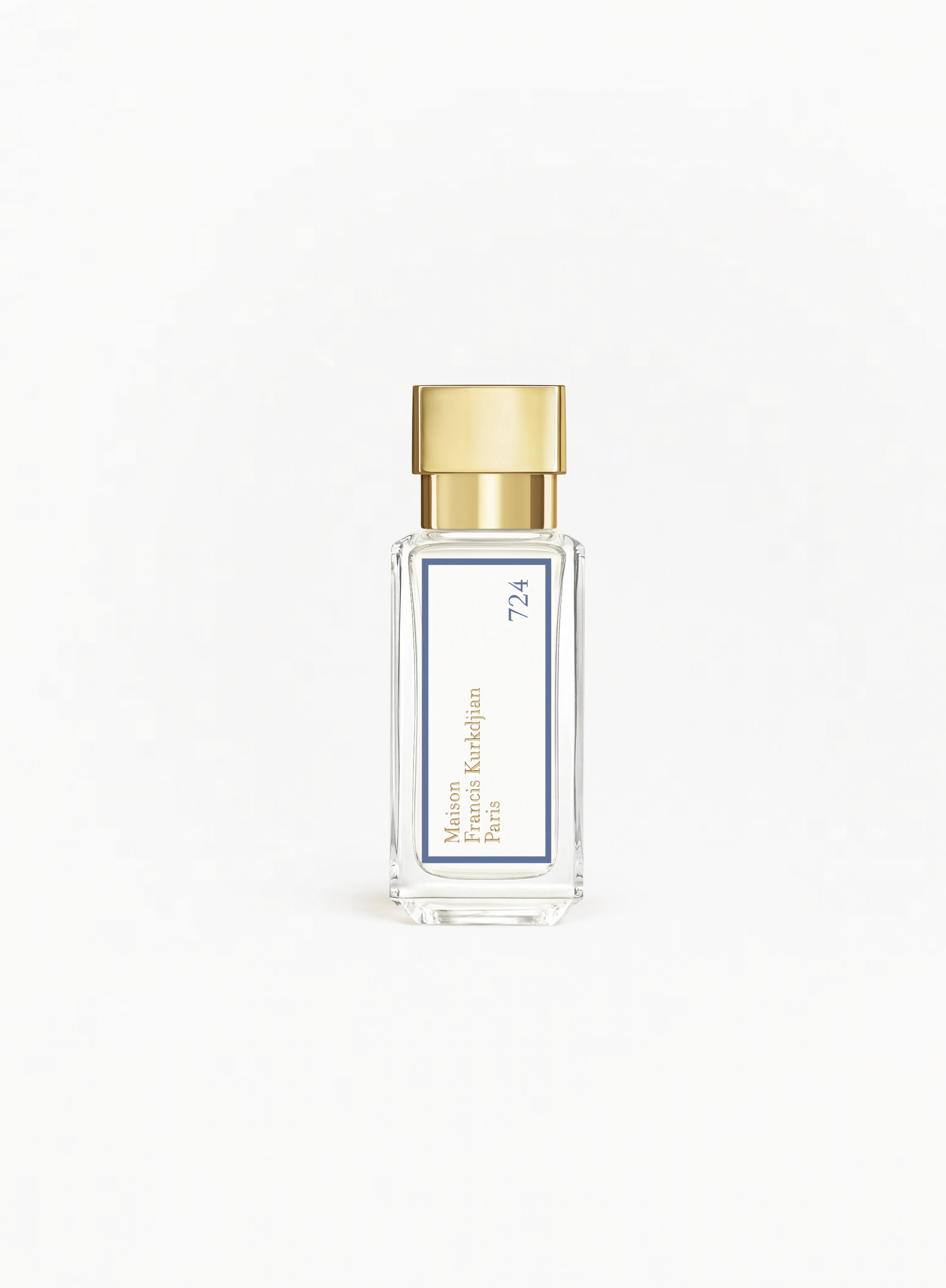 MAISON FRANCIS KURKDJIAN 724 Eau de Parfum 35ml bottle with a gold cap and white label on a white background.