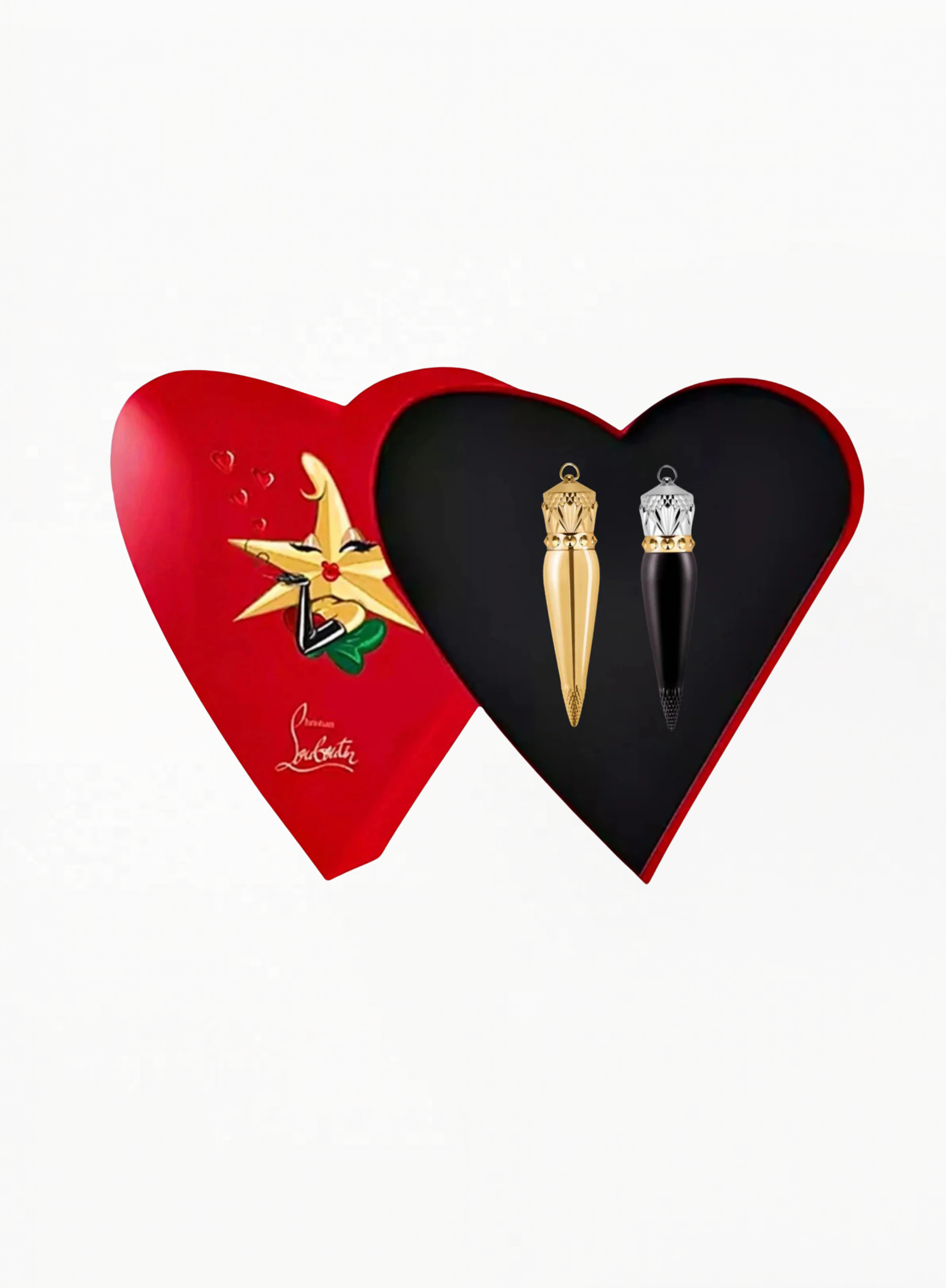 Christian Louboutin ტუჩსაცხის დუო სეტი - Satin Lipstick Grenade Love (816) & Velvet Matte Lipstick Red Dramadouce (001M)