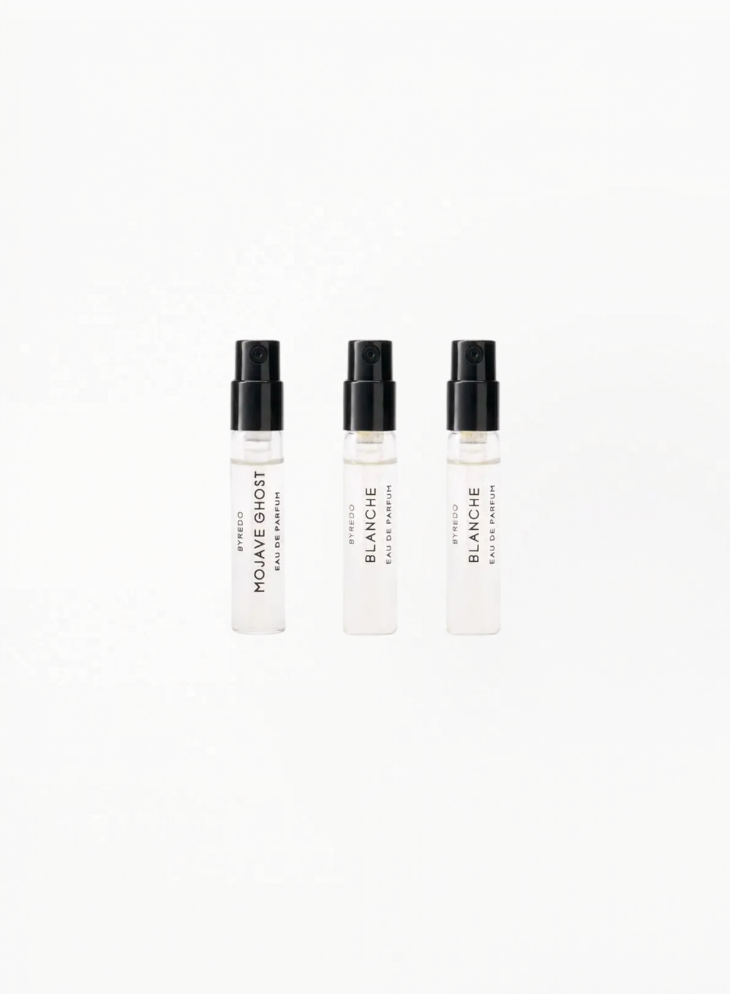 BYREDO Mojave Ghost Absolu de Parfum (x1) & Blanche Absolu de Parfum (x2) – 3 × 2ml Discovery Set