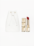 Guerlain KissKiss Shine Bloom 819 Corolla Rouge – Glossy Red Lipstick / Cosmetics Bag 12x6x18cm