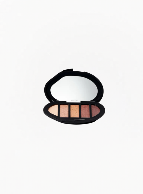 BYREDO Eyeshadow 5 Colours Dysco eyeshadow palette with five coordinated shades in a sculptural black compact on a white background.