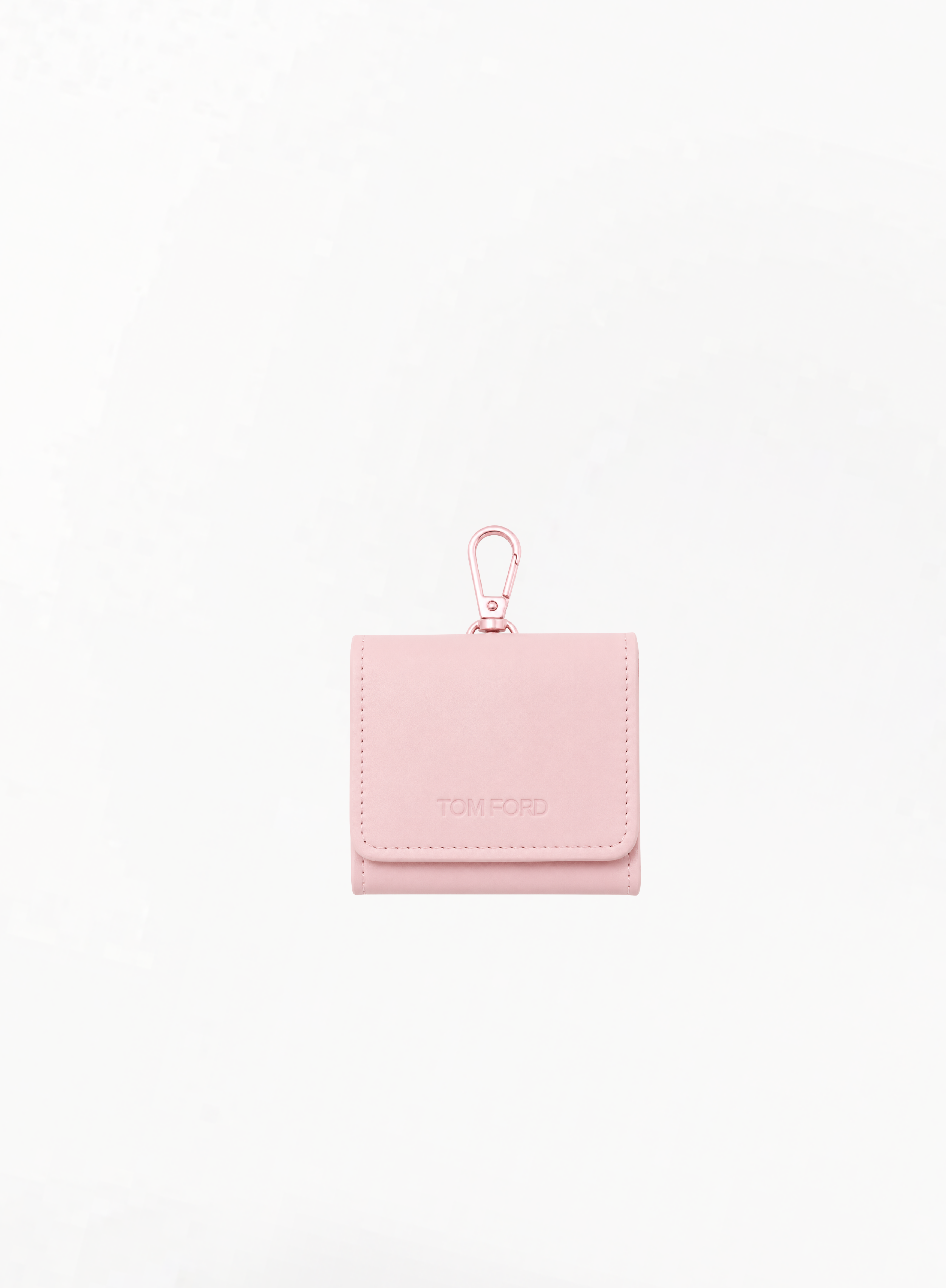 TOM FORD Limited Edition pink AirPods Pro case with tonal logo and metal attachment clip