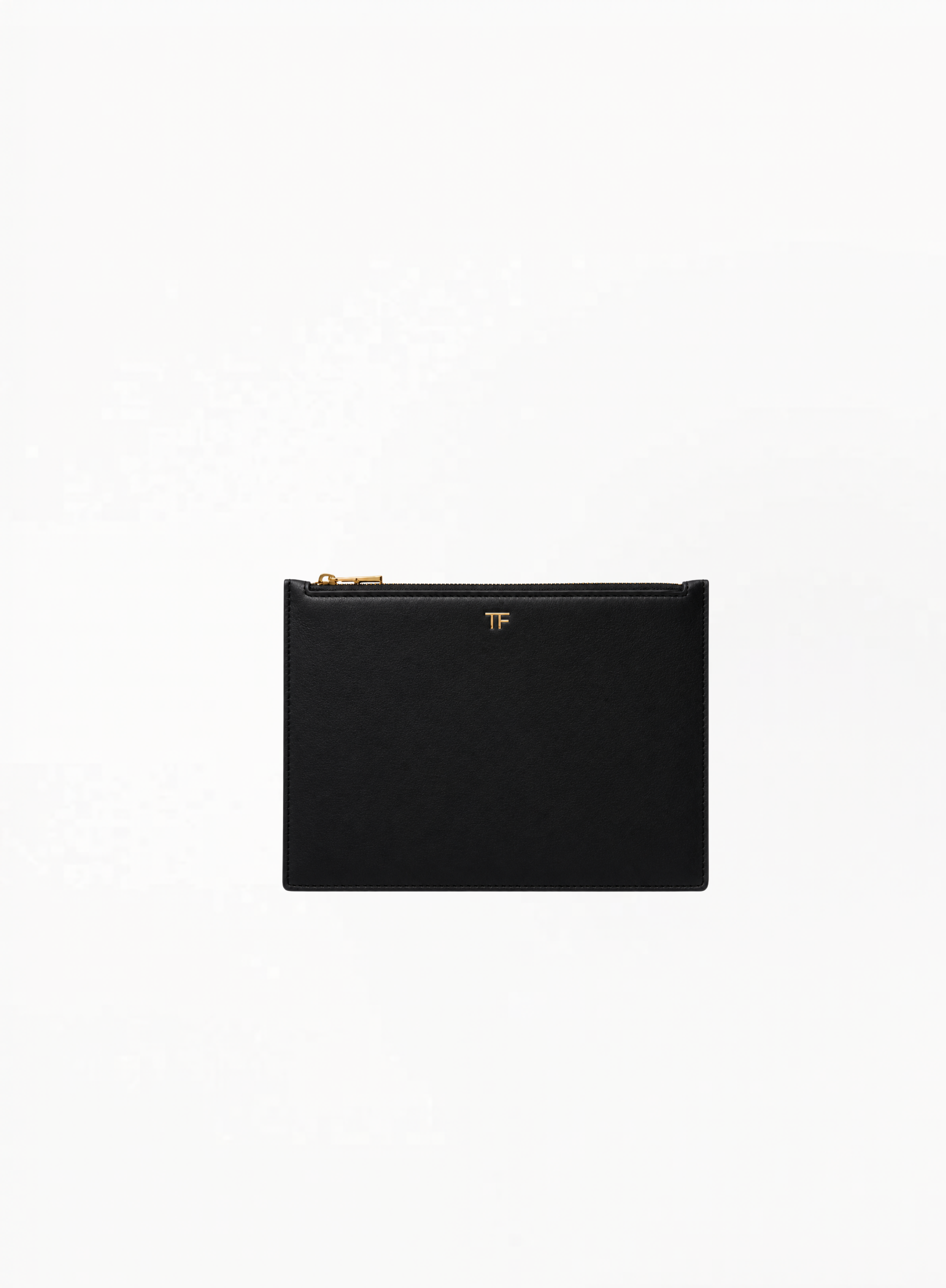 Tom Ford limited edition black cosmetic bag with luxury branded box and signature TF detailing on white background – available at Exquisite.