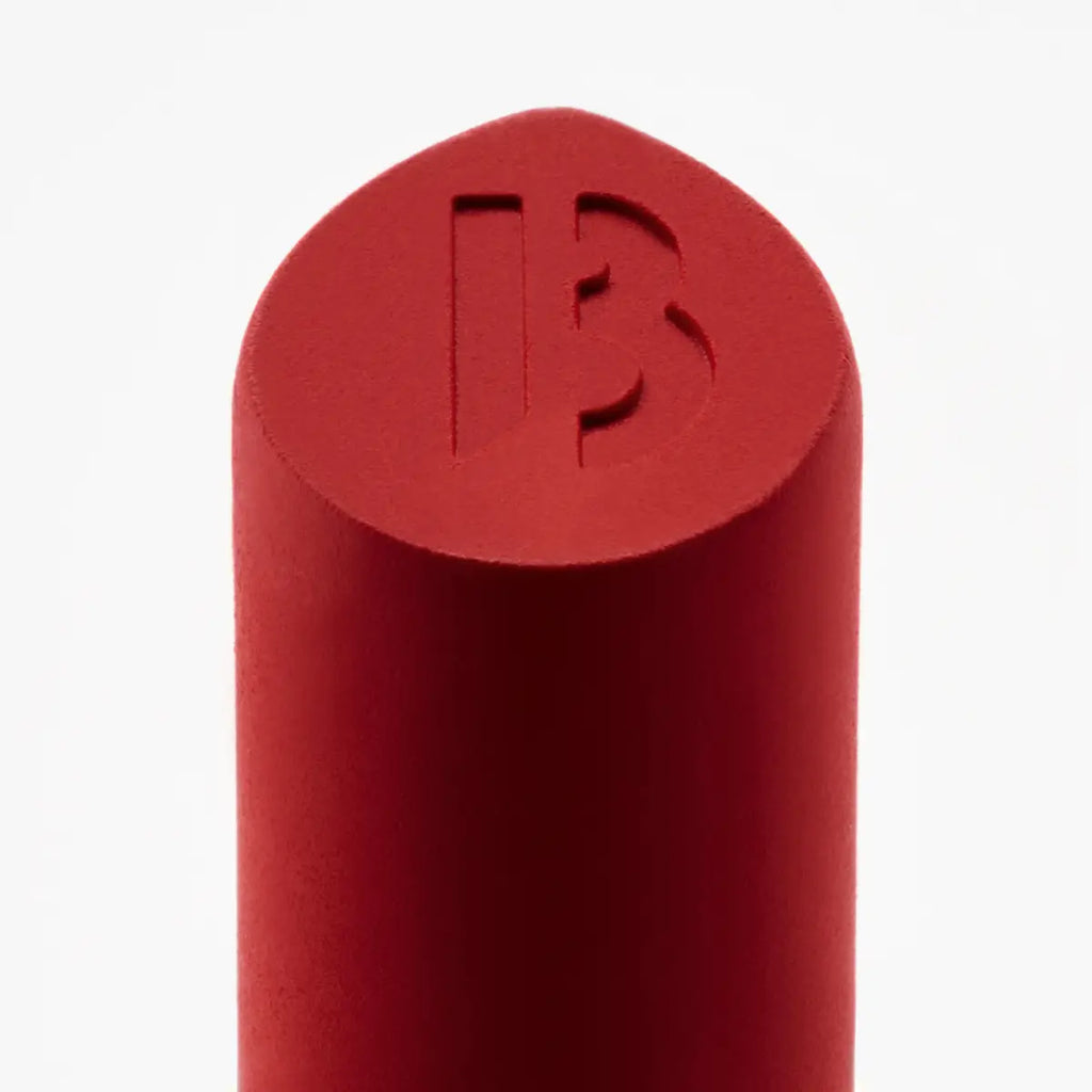 Byredo lipstick bullet close-up with engraved logo matte red - eperdu 224