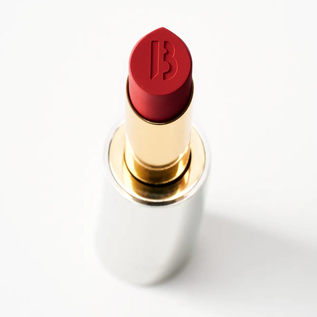 Byredo Matte Lipstick Eperdu 224 standing open luxury packaging