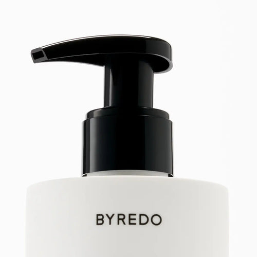 Byredo pump bottle on a white background